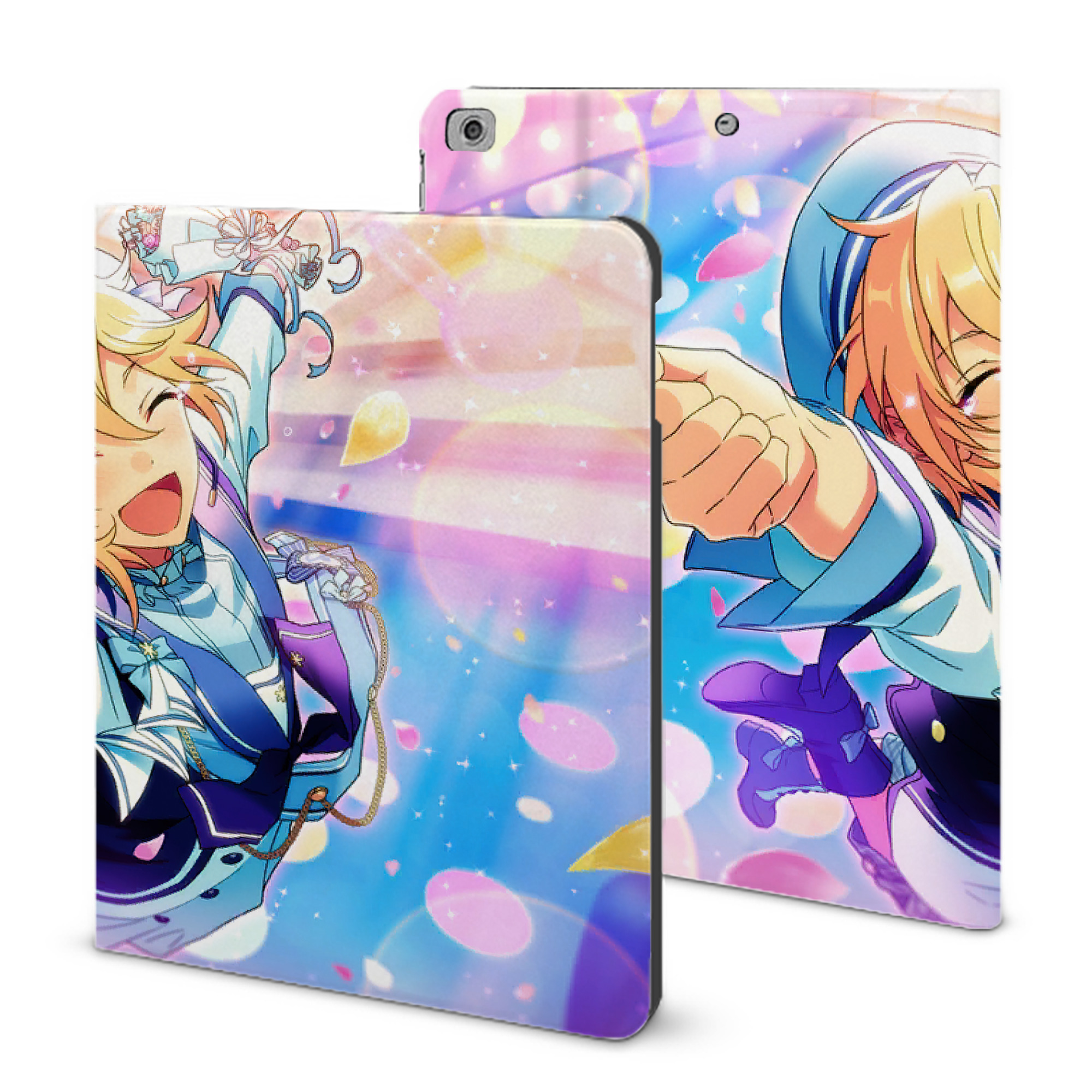 （画像用） あんさんぶるスターズ! Ensemble Stars IPad ケース ブック型 PUレザー TPU 耐衝撃 軽量 薄型 ペン収納なし 全面保護 IPad 各モデル対応